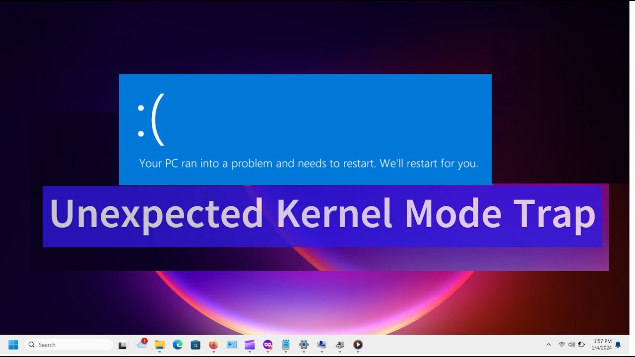 How To Fix Unexpected Kernel Mode Trap Bsod In Windows 10 Or Windows