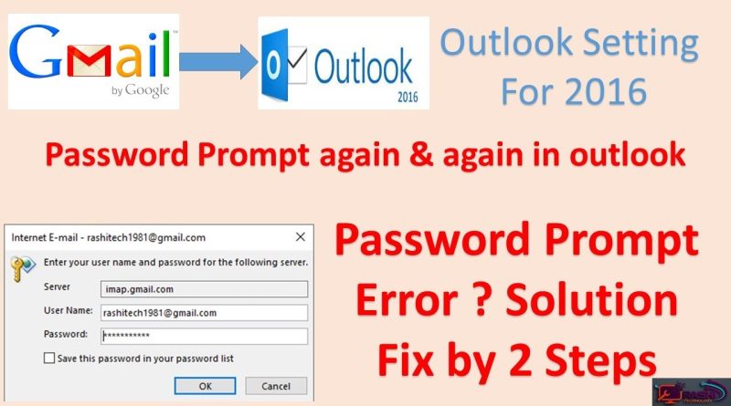 How To Fix Outlook 2016 Keeps On Asking For Username And Password [Fix ...