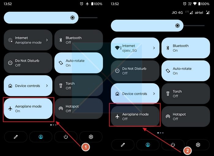 Turn Aeroplane Mode On-Off On Android