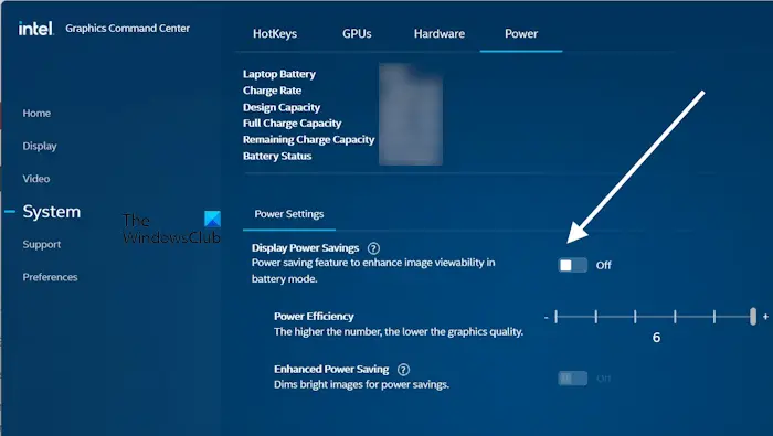 Display Power Savings