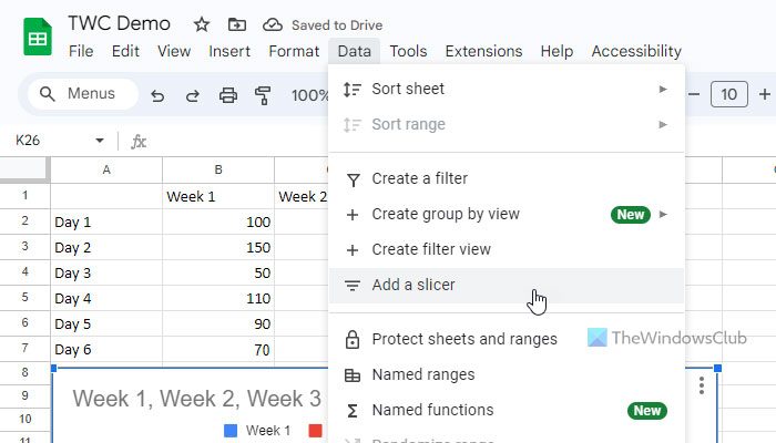 How to use Google Sheets Slicer