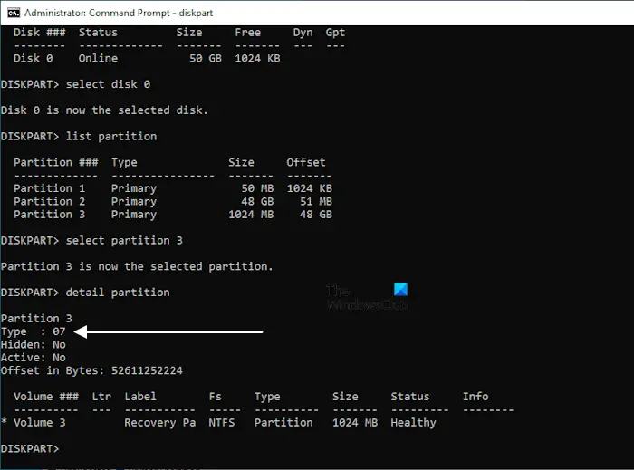 Detail new partition