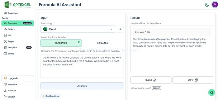 Using Gpt Excel