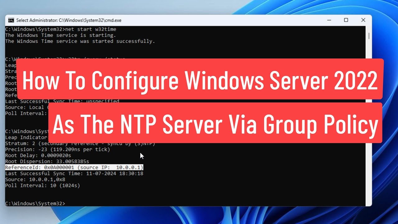 How To Configure Windows Server 2022 As The NTP Server Via Group Policy