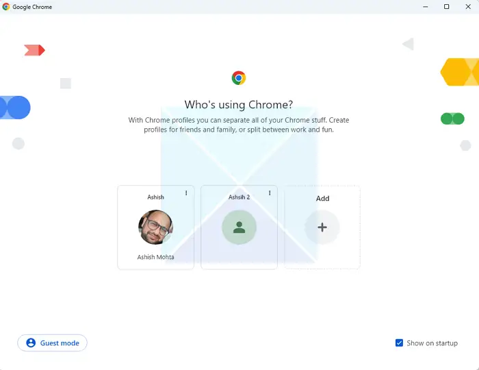 Select User Profile Chrome